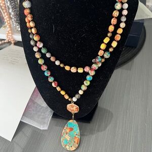 New with tag colorful beaded Moab necklace by Dylan Designs